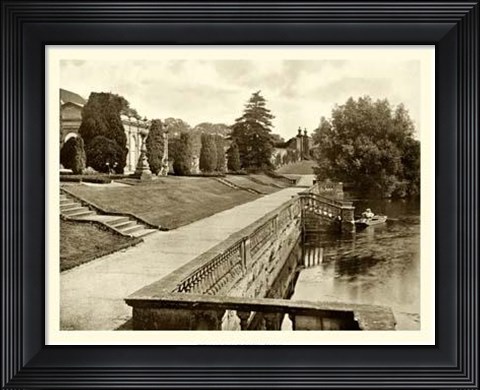 Framed Sepia Garden View IV Print
