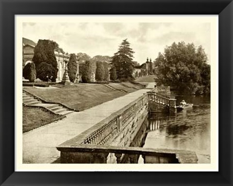 Framed Sepia Garden View IV Print