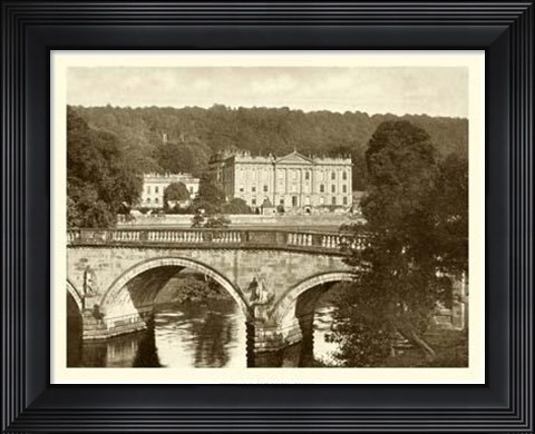 Framed Sepia Garden View VI Print