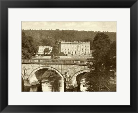 Framed Sepia Garden View VI Print