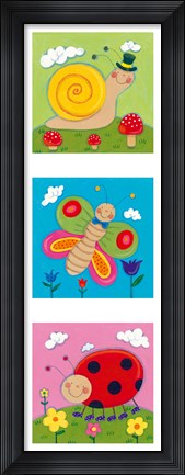Framed Garden Party I Print