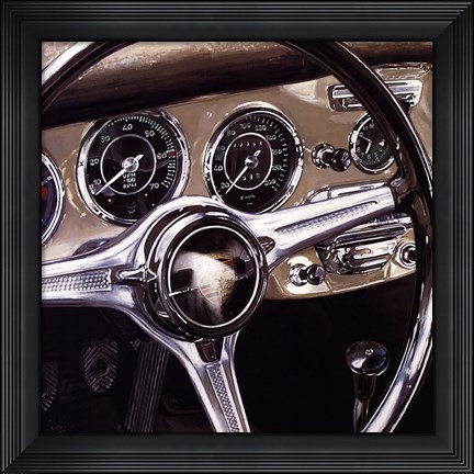Framed Bianco Corsa Print