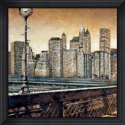 Framed Manhattan Sunset I Print