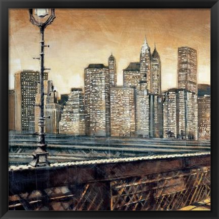 Framed Manhattan Sunset I Print