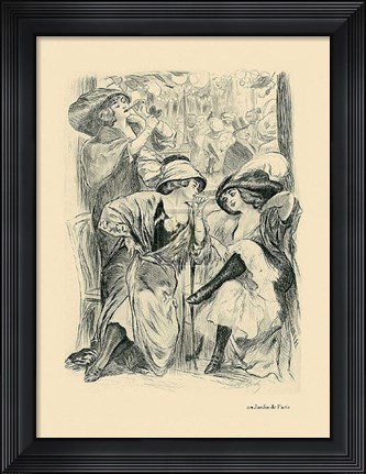 Framed Au Jardin De Paris Print