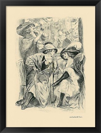 Framed Au Jardin De Paris Print