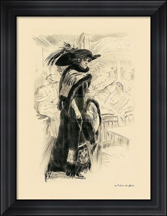 Framed Au Palais De Glace Print