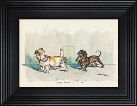 Framed Sens Interdit! Print