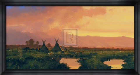 Framed Blackfeet - Sunset Print