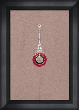 Framed Jewellery Designs III Print