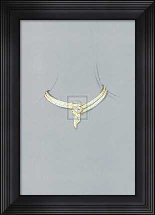 Framed Jewellery Designs XII Print