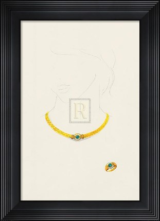 Framed Jewellery Designs XVII Print
