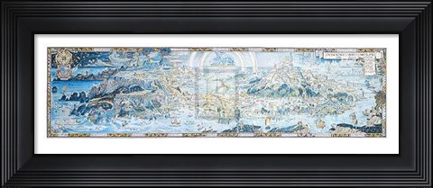 Framed Anciente Mappe of Fairyland Print