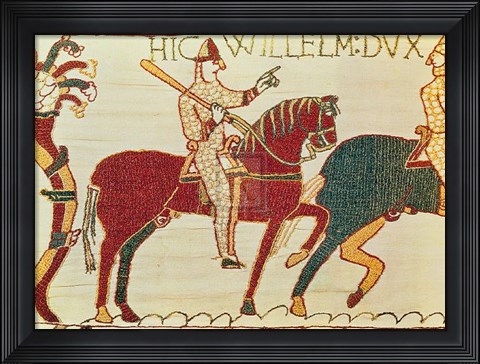 Framed Bayeaux Tapestry Detail a Print