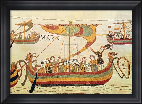 Framed Bayeaux Tapestry Detail B Print