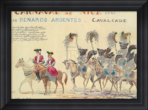 Framed Carnaval De Nice, 1961 Print