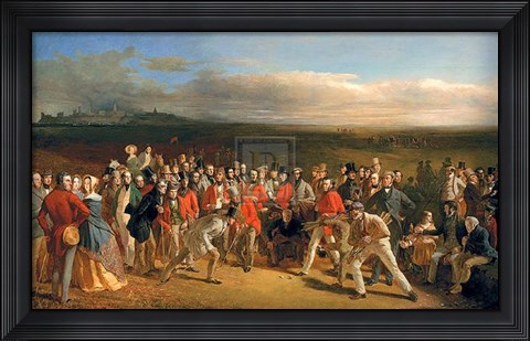 Framed Golfers Print