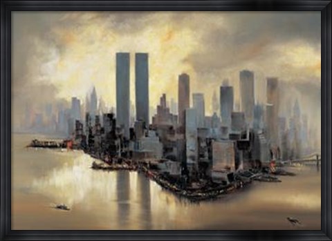 Framed Reflections of Manhattan Print