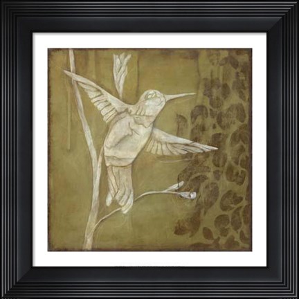 Framed Wings and Damask III Print