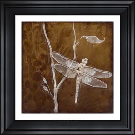 Framed Wings Damask V Print