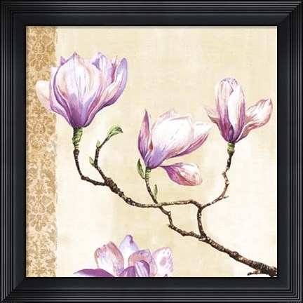 Framed Magnolias On Pink Print