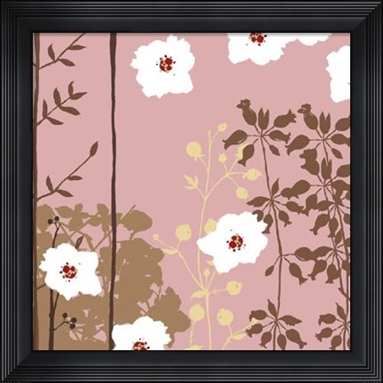 Framed Falling Blossoms I Print