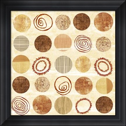 Framed Twenty Five Circular Variations I Print
