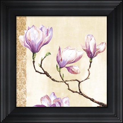 Framed Magnolias On Pink Print
