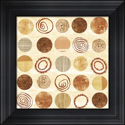 Framed Twenty Five Circular Variations I Print