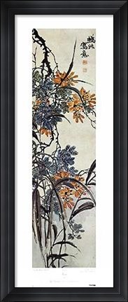 Framed Flowers - Orange Lilies Print