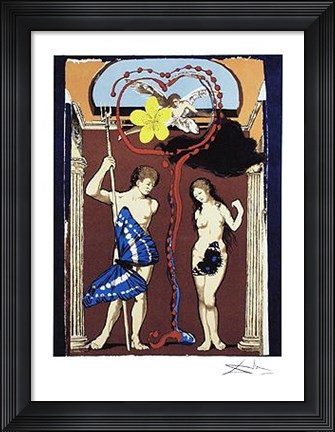 Framed Lovers, Adam and Eve (Le) Print