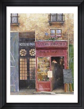 Framed Hotel De Paris Print