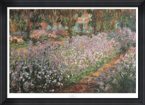 Framed Artist's Garden At Giverny, 1900 Print