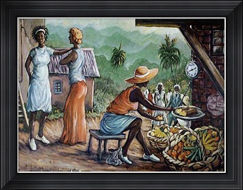 Framed Street Market Print