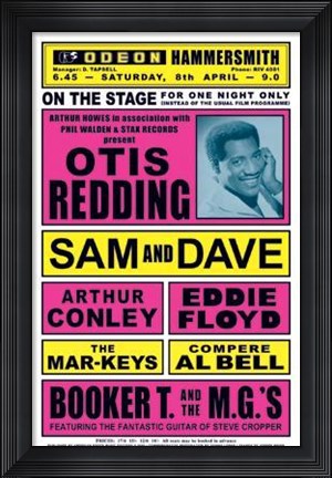 Framed Otis Redding, London, England, 1967 Print