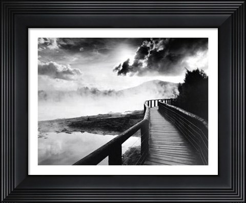 Framed Walkway Over The Lake Print