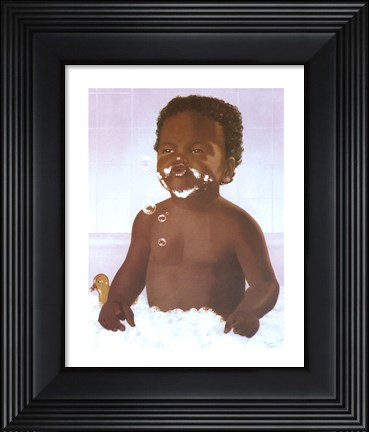 Framed Bubble Bath Boy Print