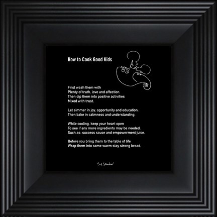 Framed How To Cook Good Kids Print