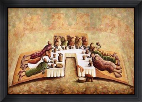 Framed Lord&#39;s Last Supper Print