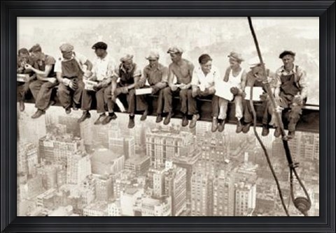 Framed Eating Above Manhattan Print