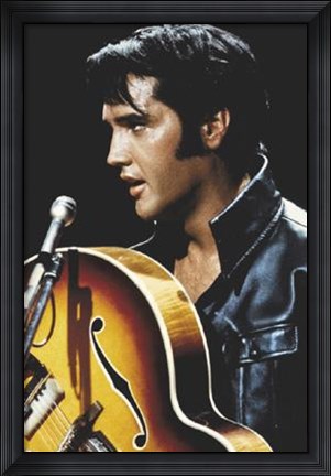 Framed Elvis: King Of Rock and Roll Print