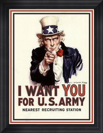 Framed I Want You Print