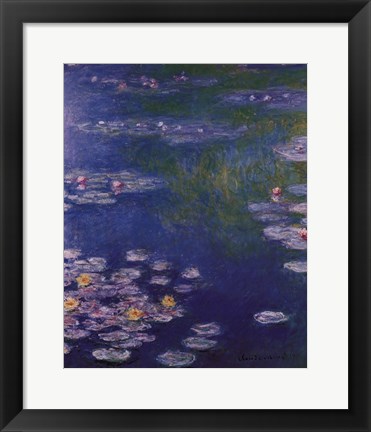 Framed Waterlilies at Giverny Print