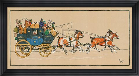 Framed Stagecoach I Print