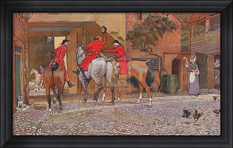 Framed Three Jolly Huntsmen Print