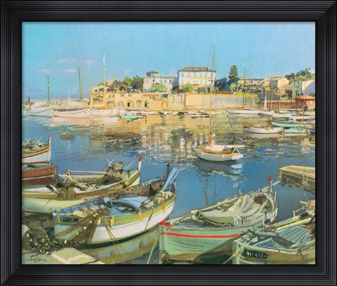 Framed Little Boats, St Jean Print