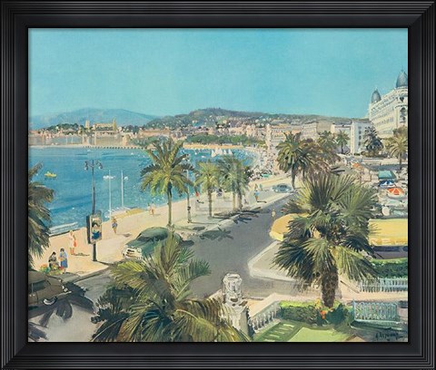 Framed Le Promenade, Nice Print