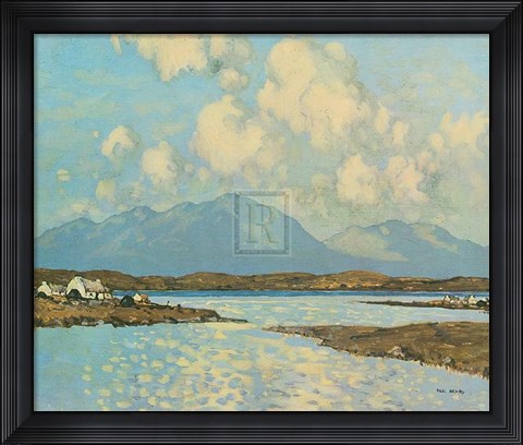 Framed Connemara Cottages Print