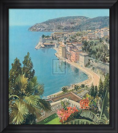 Framed La Rade De Villefranche Print