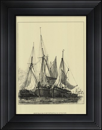 Framed Ships And Sails I Print